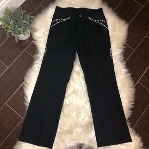 Lawman black western blinged out denim sz 3